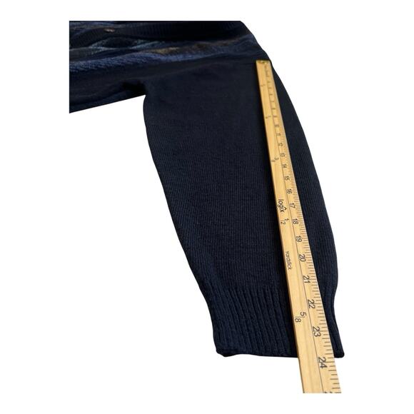 Cellinni Collezione Cardigan Sweater Men XL Blue Wool Blend Button Front Grandpa - Picture 7 of 9